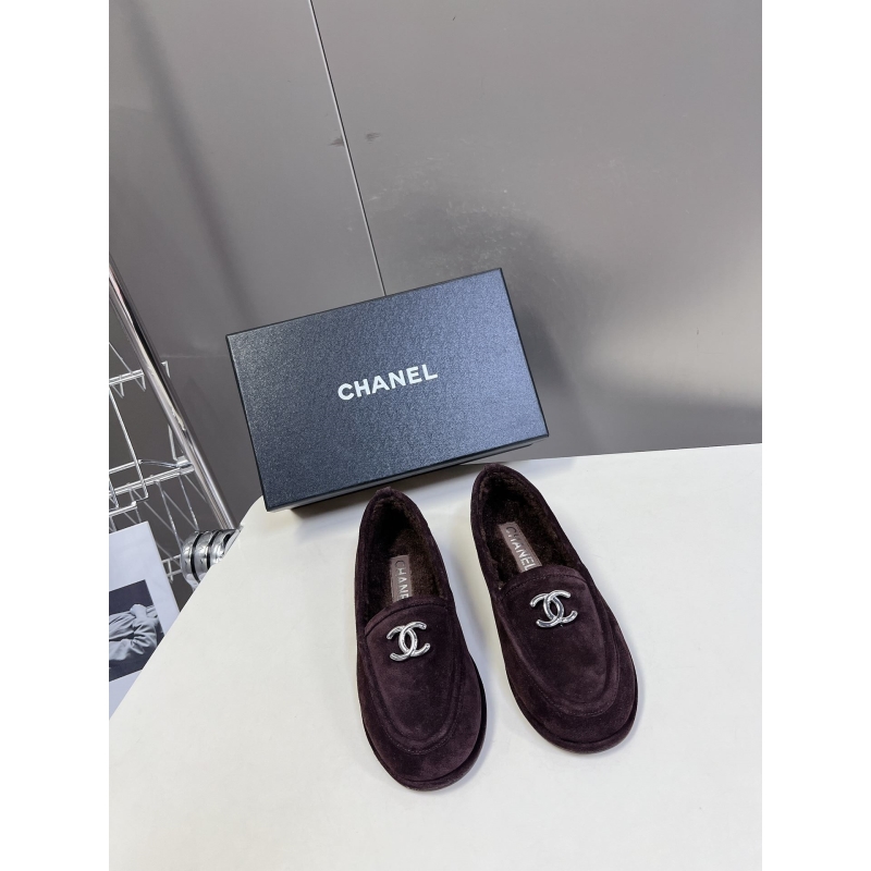 Ch*el leather shoes